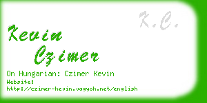 kevin czimer business card